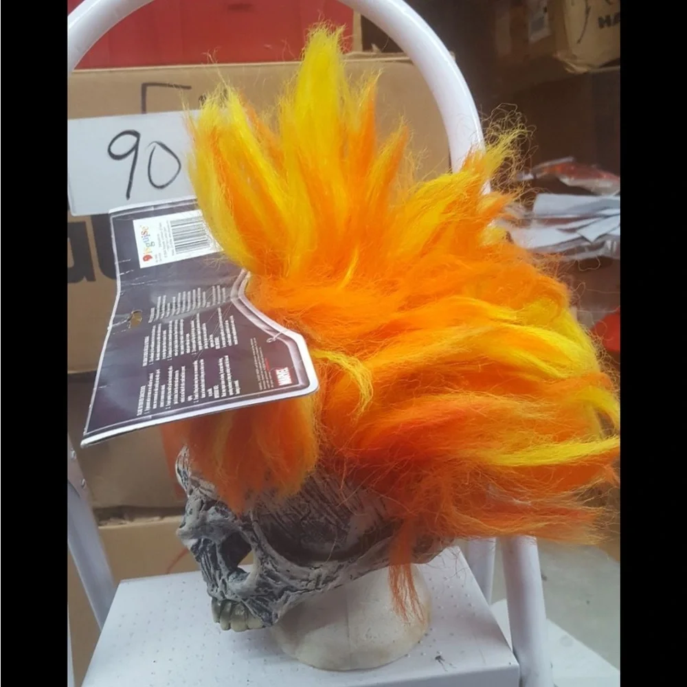Ghost Rider w/ 1/2 vinl cap Mask adult 2004 new vintage MARVEL LICENSED PRODUCT